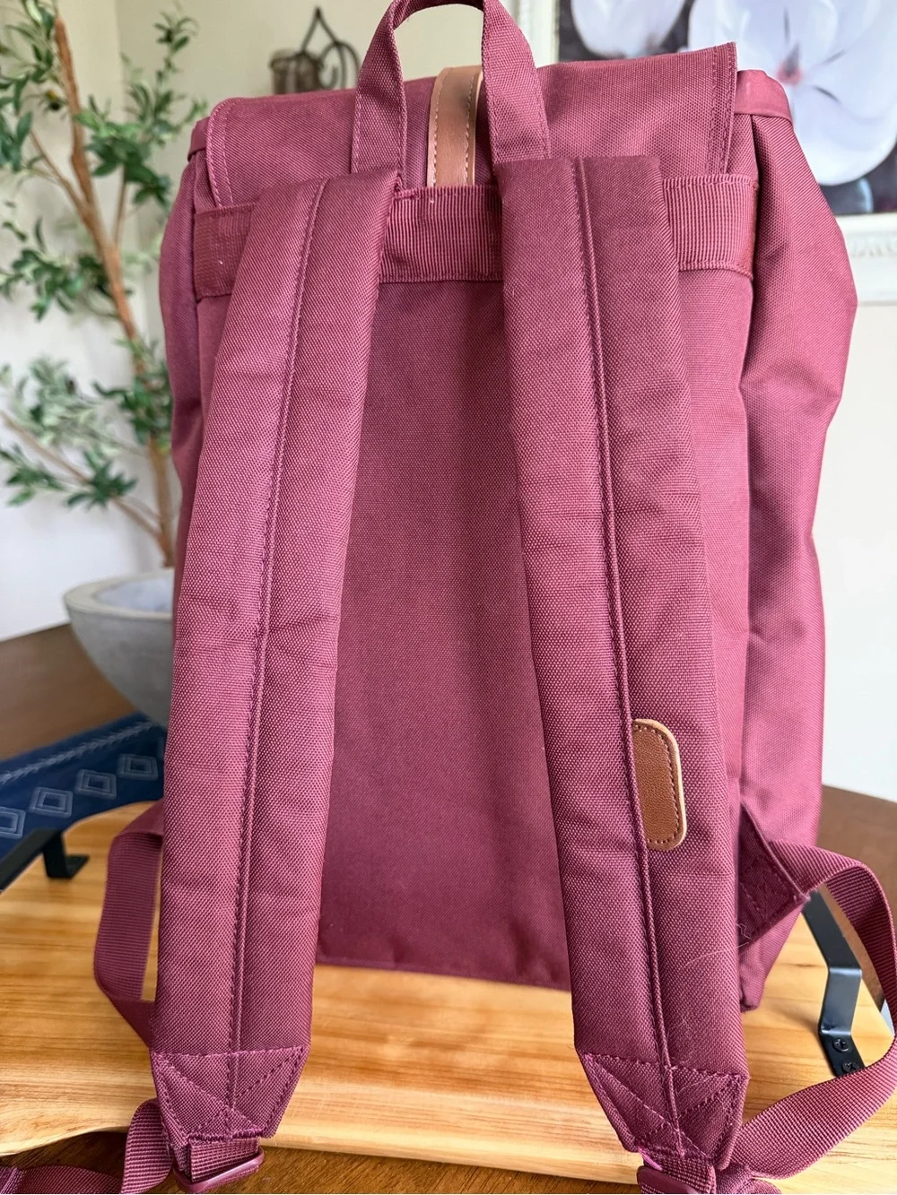 Herschel Supply Company Red and White Striped Backpack Interior